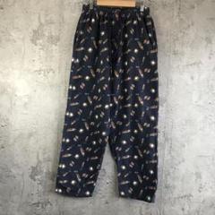 A4712古着　パジャマパンツ　ネイビー　柄　90s Y2K