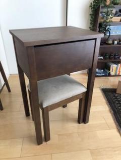 日本未入荷 無印良品 天然木(タモ材)ドレッサー 鏡台 - サイドテーブル