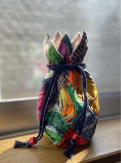 パッチワーク巾着　ハンドメイド　小物入れ