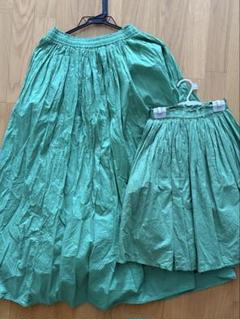 120&フリーサイズ 親子リンクコーデ　ロングスカート