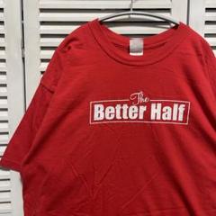 ワード Tシャツ 古着 赤 Better Half 英語 レタリング