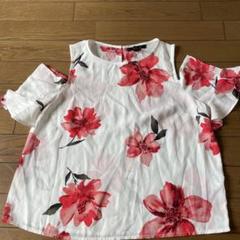 FOREVER21 フラワープリントオフショルダーブラウス S/P