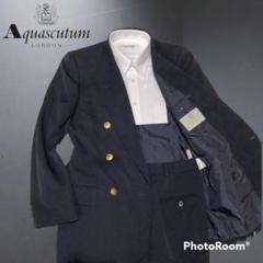 A3230□美品□アクアスキュータム カシミヤ混 パンツ スーツ 38/36