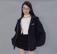 ♡ ANDWANG kirakira zip up 001 ♡ Kirakira zip up (white)
