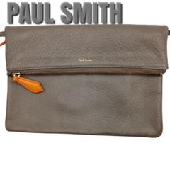 【美品】Paul Smith サコッシュ ショルダーバッグ レザー　グレー