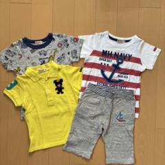 お値下げ】ミキハウスTシャツハーフパンツ4点まとめ売り男の子00