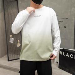 tシャツ メンズ 長袖 大きいサイズ 長袖Tシャツ グラデーション フリース