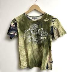 powder パウダー　龍　ドラゴン　個性的　Tシャツ　S