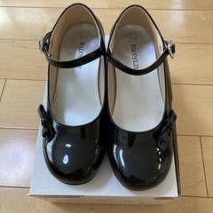 アリサナエナメル黒ストラップシューズ 21cm