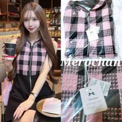 【Mサイズ】（ピンク）ルミニョン Candycheck panel dress ルミニョン Candy check panel zip dress 【S】｜Yahoo!フリマ