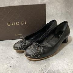 グッチ GUCCI (35.5) レザーパンプス インターロッキング gg 黒