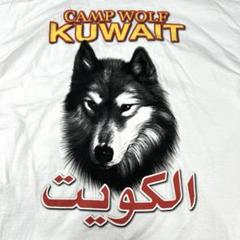両面プリント★CAMP WOLFクウェートTシャツXXL