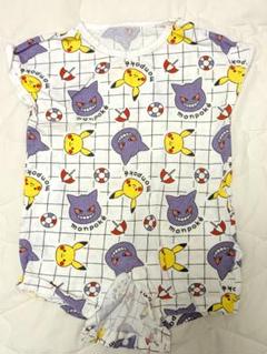新品未使用⭐︎ピカチュウロンパース(70〜80cm) monpoke モンポケ 半袖ロンパース サロペット型 ピカチュウ