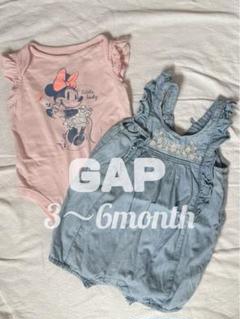 【匿名配送】GAP ミニー・マウス ボディスーツとデニムサロペットセット