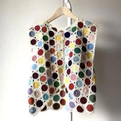 ハンドメイド　ベスト　 手編み　Mサイズ　新品