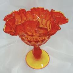 フェントン ピンククレスト Cut & Block オパールセントコンポート Yahoo!オークション -「fenton フェントン (fenton フェントン
