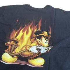 消防士 Disney ミッキー ディズニー Tシャツ L〜 disney ディズニー ミッキー 消防士 オーバーサイズ Tシャツ