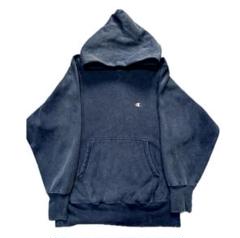 champion 90s 00s フェード ナス紺 90s “REVERSE WEAVE” ナス紺 ネイビー鬼フェード モックネック