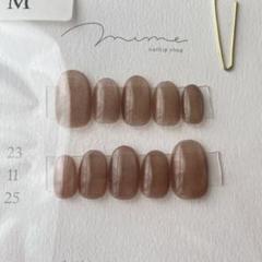 【即日発送】ショートオーバルM ネイルチップ　ニュアンスネイル