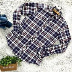 良品【EAST BOY】イーストボーイ チェック柄フランネルシャツ(9)マルチ