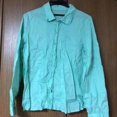 シャツ ヒアーズ ブラウス 水色 緑 here’s レディース
