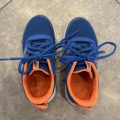 【美品】New Balance キッズランニングシューズ 青/オレンジ