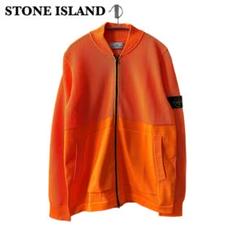 《新品同様》STONE ISLAND メッシュブルゾン　オレンジ　L