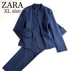 ZARA ダークブルー チェック柄 スーツ サイズ7 122センチ アウトレット ショップ 通販ベビー・キッズ - ZARA ダークブルー