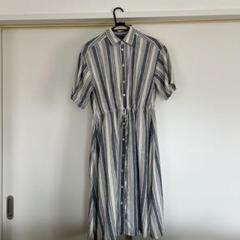 ポロラルフローレン カシュクール リネン100% ロング ワンピース