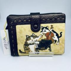 【新品・未使用】Manhattaners 二つ折り財布「額縁猫絵コレクション」 Manhattaner's マンハッタナーズ ライブリーパース 財布