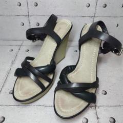 モンクレール　MONCLER　レザーサンダル　厚底 38 24cm