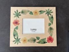【美品】ハワイ SoHa LIVING 木製 フォトフレーム HAWAII