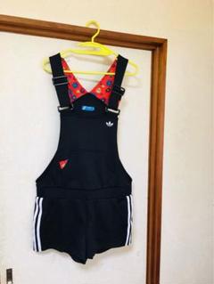 【希少】adidas×ロデオクラウンズコラボ　オールインワンSサイズ　ブルー 希少】adidas×ロデオクラウンズコラボオールインワンSサイズブルー