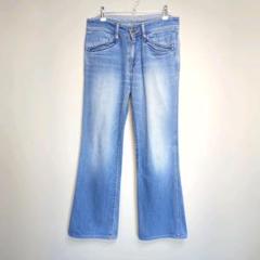 ★日本製 BLUE BLUE USED加工 フレア ブーツカット デニムパンツ