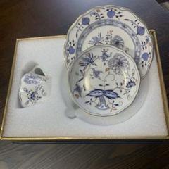 Meissen マイセン カラーオニオン 朱金 プレート 直径 約23.5cm 800117：カラー（朱金）オニオン | 洋食器のSohbiネットショップ