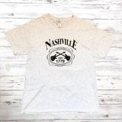 GILDAN ギルダン Tシャツ デカロゴ グレー L 0173