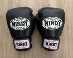 東日本のゴリラ　WINDY ボクシンググローブ 8 oz 黒　中古品 本革製WINDYボクシンググローブ 8oz 黒 キックボクシング - メルカリ
