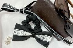 未使用　GUCCI ボウ付き ホースビット シュシュ　リボン GUCCI - グッチ リボンの通販 by ♡｜グッチならラクマ