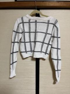 シェリエ　sheller 新品未使用　ニット cheriella】メッシュ風ルーズニット ショート丈トップス（ニット