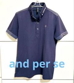 and per se ネイビー ポロシャツ L ゴルフシャツ　タグ付　新品未使用 2025年最新】and per se ゴルフ メンズウェアの人気アイテム