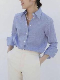 美品】MADISONBLUE マディソンブルー ストライプシャツ - メルカリ