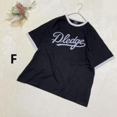 50pledger【M〜L】 ビッグシルエットTシャツ ビッグロゴ バイカラー