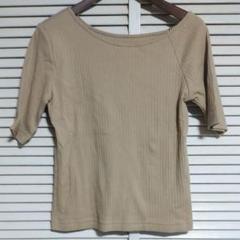 Tシャツ カットソー トップス リブドロップ ショルダーT