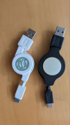 巻き取り式 USBケーブル 2種セットのサムネイル