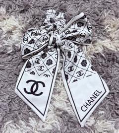 【25A♢CCロゴたくさん】CHANEL *リボンシュシュ CHANEL 【純正ラッピング済】 シャネル ヘア アクセサリー