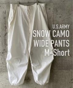★超極太‼️人気★USARMY スノーカモパンツ medium×short 白のサムネイル