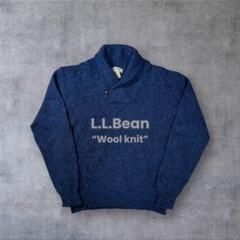 L.L.Bean 80s USA製 ショールカラーニットセーター ウール L