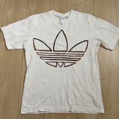 Adidas ホワイト Tシャツ ロゴプリント
