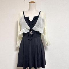 新品 MAISON BREEZE シアーボレロ×ワンピース水着2点セット 黒 M