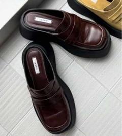 AMERI VINTAGE ダークブラウン ローファー M（23.5-24）